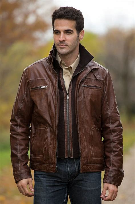 Images For Dark Brown Leather Jacket For Men | Fashion's Feel | Tips ...
