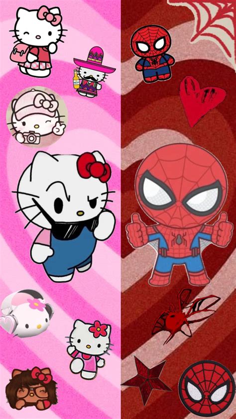 #spiderman #hellokitty #bffwallpaper in 2023 | Walpaper hello kitty, Hello kitty iphone ...