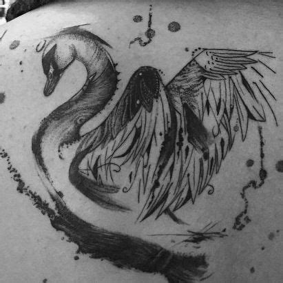 Black and white swan tattoo | Swan tattoo, Lake tattoo, Tattoo designs