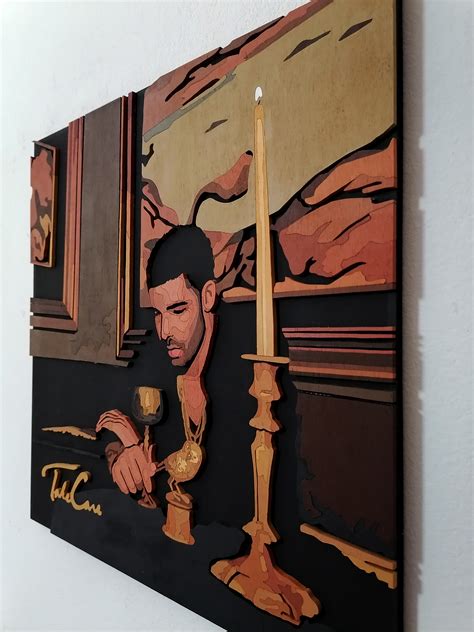 I made the Take Care album cover as a wood wall piece. I hope you guys ...