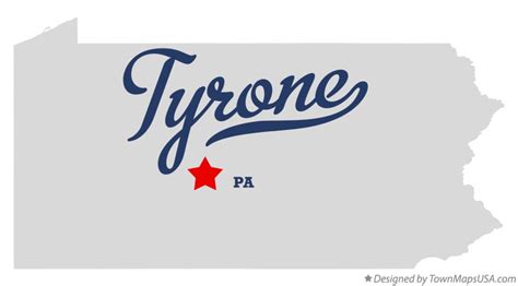 Map of Tyrone, Blair County, PA, Pennsylvania