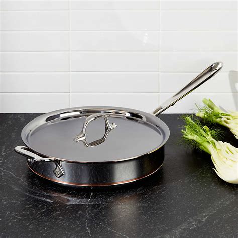 All-Clad Copper Core 3-Quart Sauté Pan with Lid + Reviews | Crate & Barrel