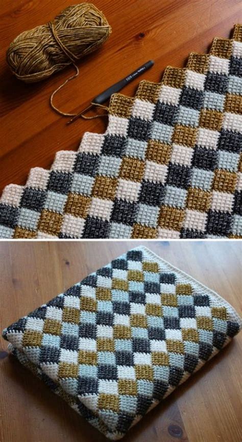 How to Make Entrelac Crochet Baby Blankets,Fine Craft Guild