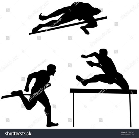 Track And Field Athlete Silhouette Stock Vector Illustration 13797067 ...