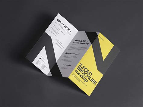 Free Z-Fold Brochure Mockup (PSD)