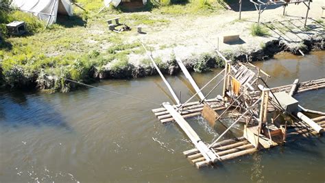 Fish Wheel From Cruise Ship On Remote River Near Fairbanks, Alaska ...