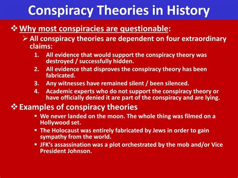 PPT - Conspiracy Theories in History PowerPoint Presentation, free download - ID:1893845