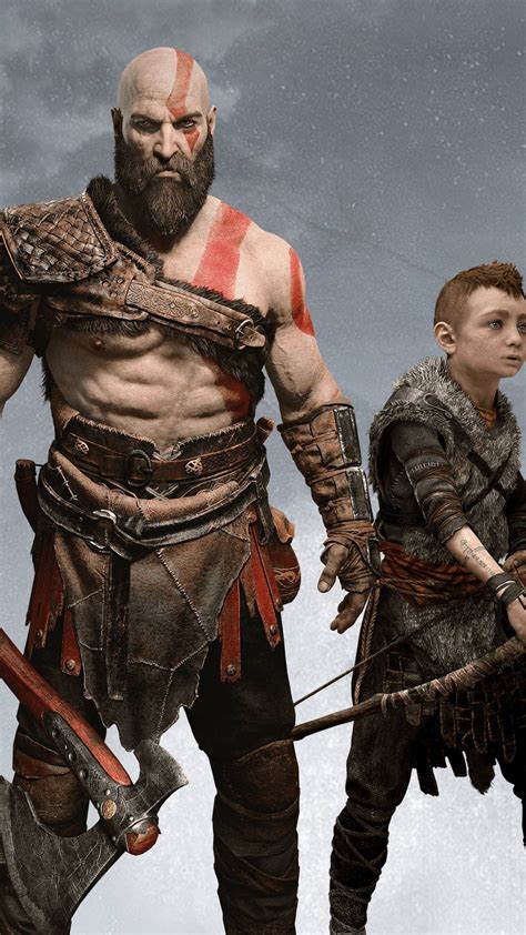 Kratos And Atreus 4K Wallpaper