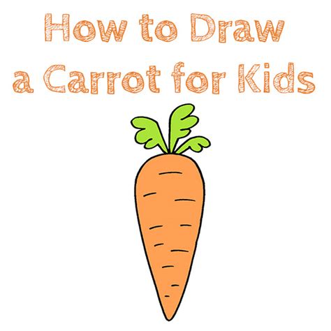 How to Draw a Carrot for Kids - How to Draw Easy