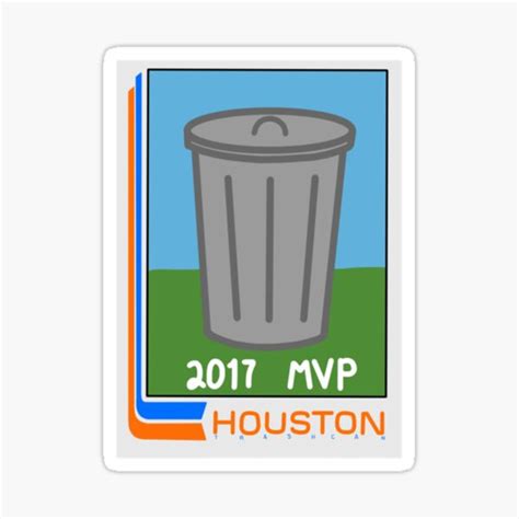 "Houston Astros trash can MVP baseball card " Sticker for Sale by ...