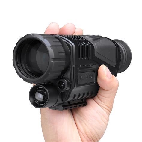 Monocular Binoculars Day Night Vision HD Recording Camera 5X Zoom Infrared Monocular Binoculars ...