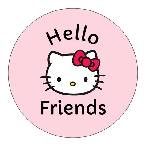 Hi Kitty Circle Sticker by BottleYourBrand