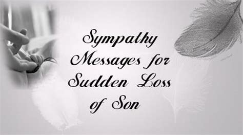 Sympathy Messages for Sudden Loss of Son