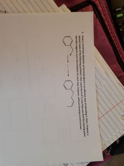 Solved 5. Keep in mind that alkylation of terminal alkyne is | Chegg.com