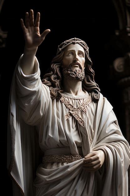 Premium Photo | Close up Stock photo of Jesus with hands reaching out