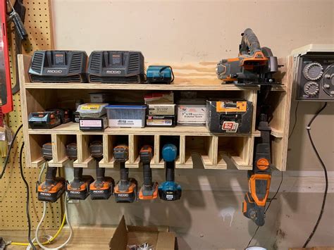 Cordless Drill Organizer - Etsy | Tool storage diy, Garage storage organization, Power tool storage