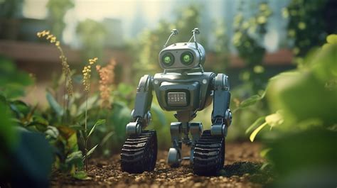 Premium Photo | Smart robotic farmers concept robot farmers futuristic technologies of the ...