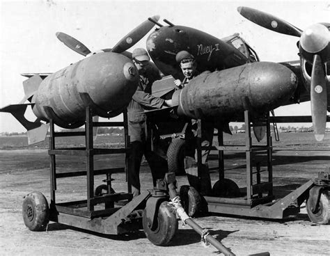 P-38 Lightning Bomb Loading England 8th AF | World War Photos