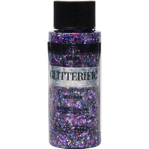 FolkArt 5931E Glitterific Acrylic Craft Paint, Glitter Finish, Princess ...