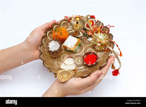 Raksha Bandhan festival pooja thali on white background Stock Photo: 83593998 - Alamy