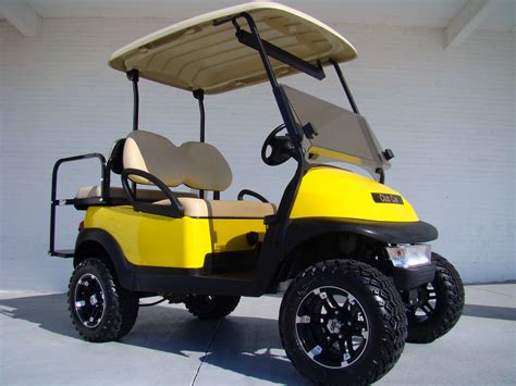 Yellow Lifted Club Car Precedent Golf Cart | Golf Carts - Lifted