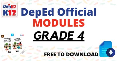 DepEd Official MODULES for GRADE 4 - DepEd Click