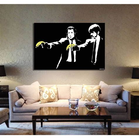 Banksy pulp fiction - Canvas print - Zellart Canvas Prints