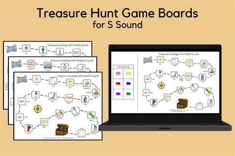 Treasure Hunt Game Boards for S Sound | Speech Therapy Ideas