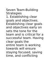 Effective Team-Building Strategies for Success | Course Hero