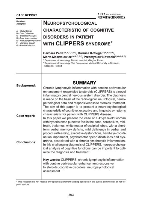 (PDF) Neuropsychological characteristic of cognitive disorders in ...