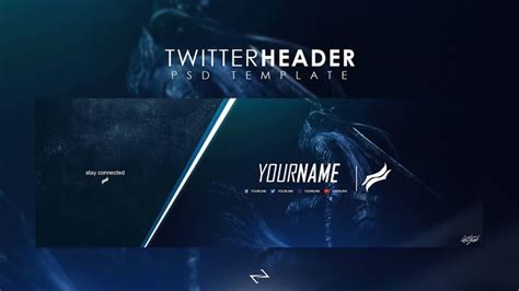 Free Professional Gaming Twitter Header Psd Template 2017 regarding Twitter Banner Template Psd ...