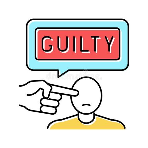 Guilty Law Color Icon Vector Illustration Stock Vector - Illustration ...