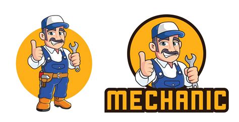 mechanic mascot logo template 3130158 Vector Art at Vecteezy