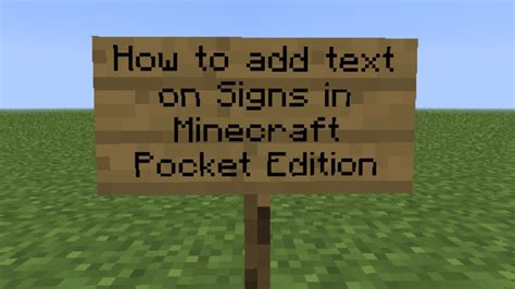 How to add text on Signs in Minecraft Pocket Edition 0.5.0 (BEFORE 0.6. ...