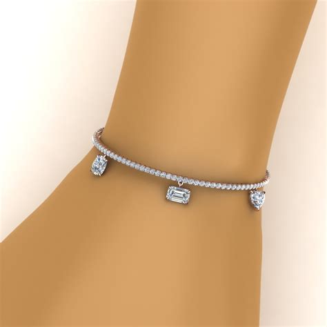 Diamond Charms Tennis Bracelet In 14K Rose Gold | Fascinating Diamonds