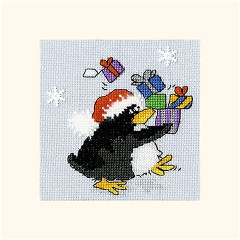 Bothy Threads Christmas Card XMAS35 PPP Presents - JK's Cross Stitch Supplies