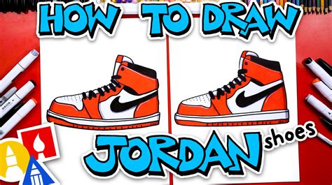 How To Draw Air Jordan 1 Shoes - Art For Kids Hub