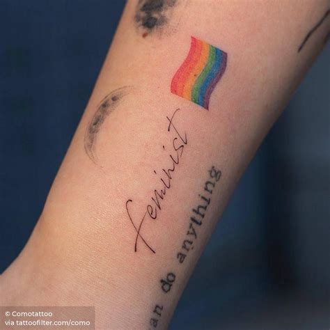 Feminist Little Tattoos, Small Tattoos, Cool Tattoos, Pride Tattoo, Flag Tattoo, Non Binary ...