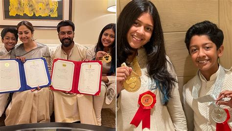 Suriya and Jyotika celebrate National Award win with their kids, see ...