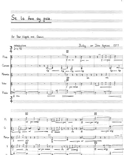 Se la face ay pale Full Score Sheet Music by Guillaume Dufay | nkoda | Free 7 days trial