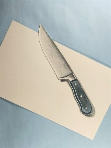 How to Draw a Realistic Knife | 3D Drawing Tutorial