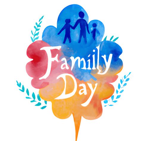 Family Day Logo Watercolor · Creative Fabrica