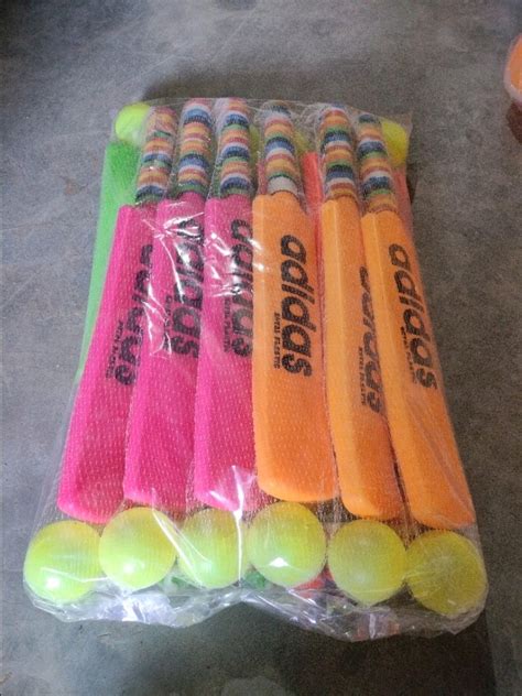 Adidas Long Handle Plastic Cricket Bat Ball Set, For Playing For Kids ...