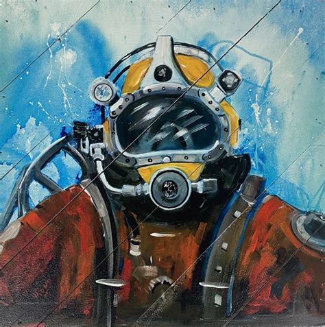 Deep Sea Diving Wall Art Gift | Diver art, Deep sea diver, Deep sea diver art