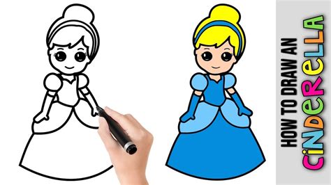 Cinderella Disney Cute Princess Drawing Easy - Filhosdolaranjal