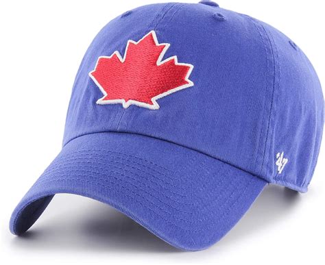 Amazon.com : '47 Brand Toronto Blue Jays Clean Up Adjustable Hat - MLB Baseball Cap - Royal/Red ...