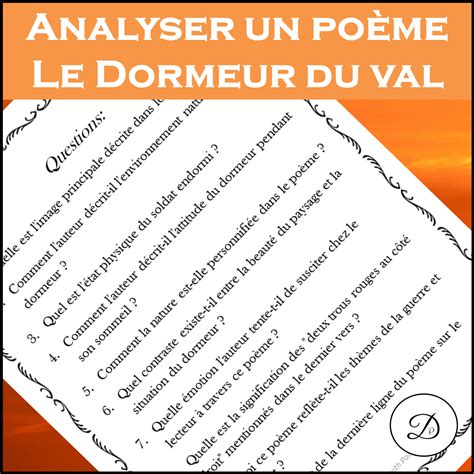 Analyser un poème - Le Dormeur du val - analysis of a French poem ...