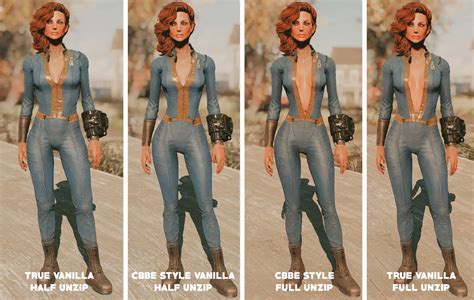 Unzipped Vault Suit - Vanilla Body Conversions by femshepping at Fallout 4 Nexus - Mods and ...