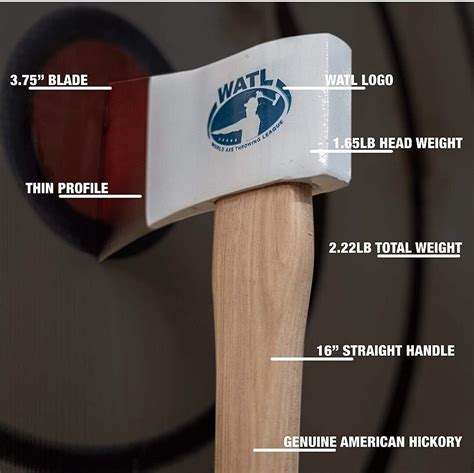 WATL Competition Thrower - A Throwing Axe with a Hickory Wooden Handle ...