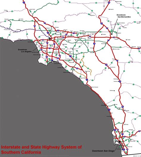 Map Of Southern California Road Map - Map London Tourist Attractions